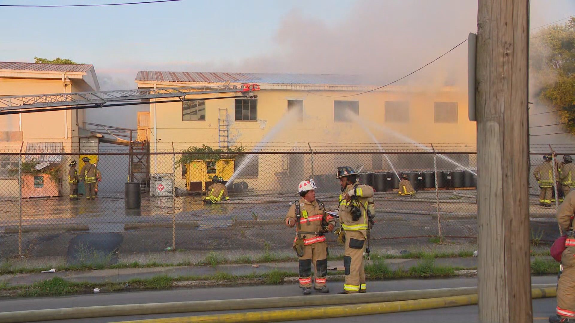 The building, Lanning Chemical, has chemicals used to make paint products like finishes and varnishes according to Battalion Chief Maj. Bobby Cooper.