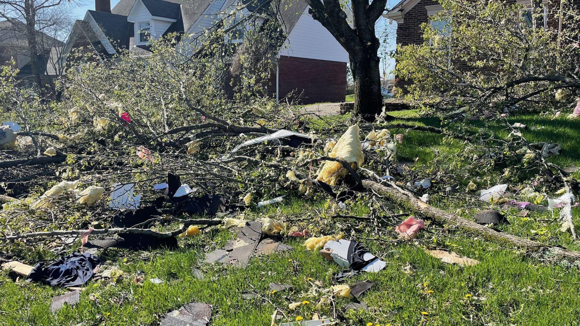Two weeks after a tornado touched down in Southeast Jefferson County, Tiffany Meares is still rebuilding, and said she's thankful her family and neighbors are safe.