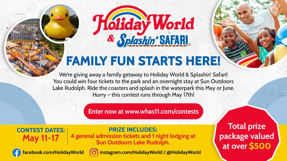 Enter To Win a Holiday World/Splashin' Safari Family Fun Pack!