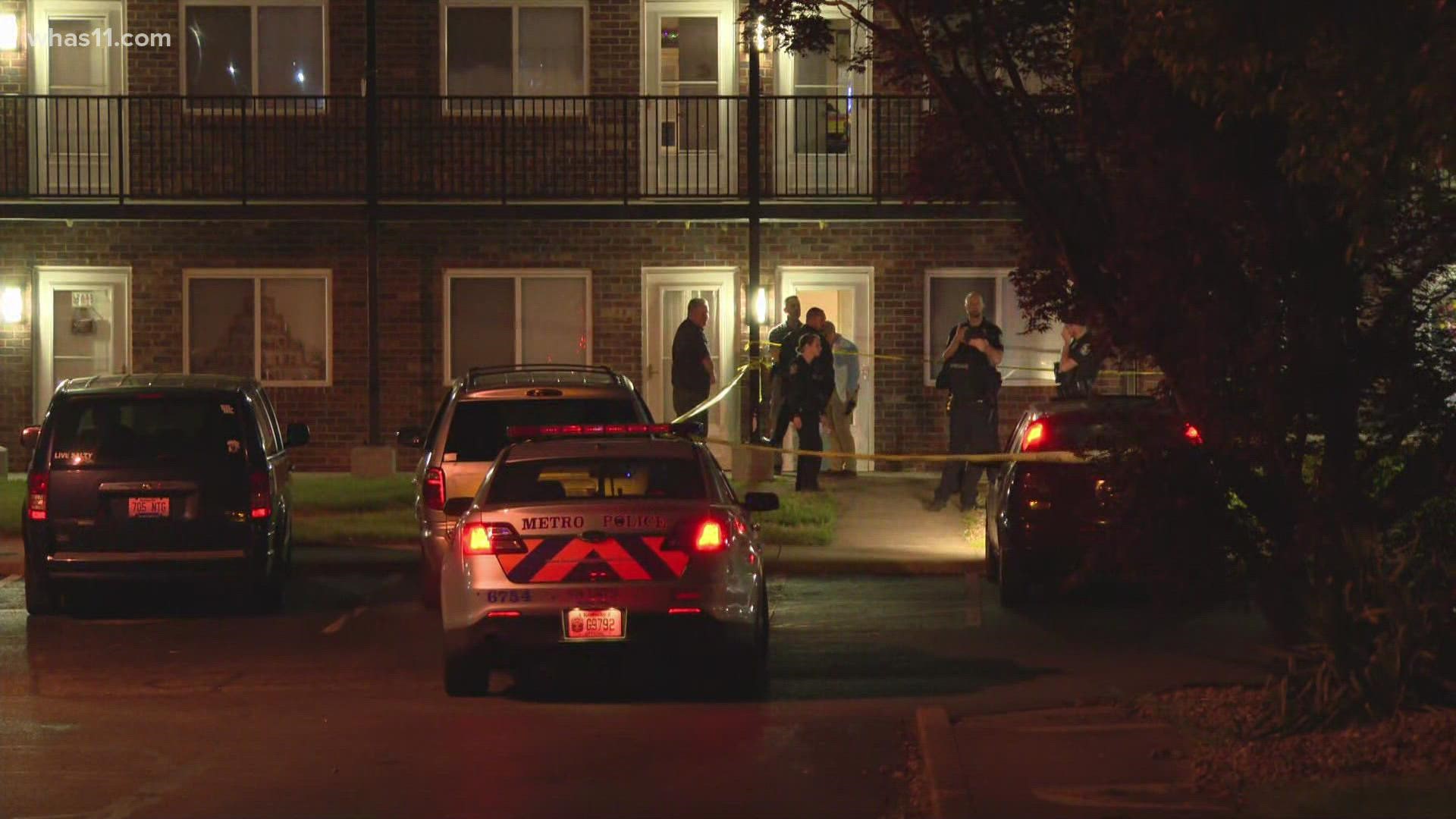 Louisville Police spokesperson Dwight Mitchell said police responded to a call around 9:45 p.m. Wednesday at the 3400 block of Portland Plaza.