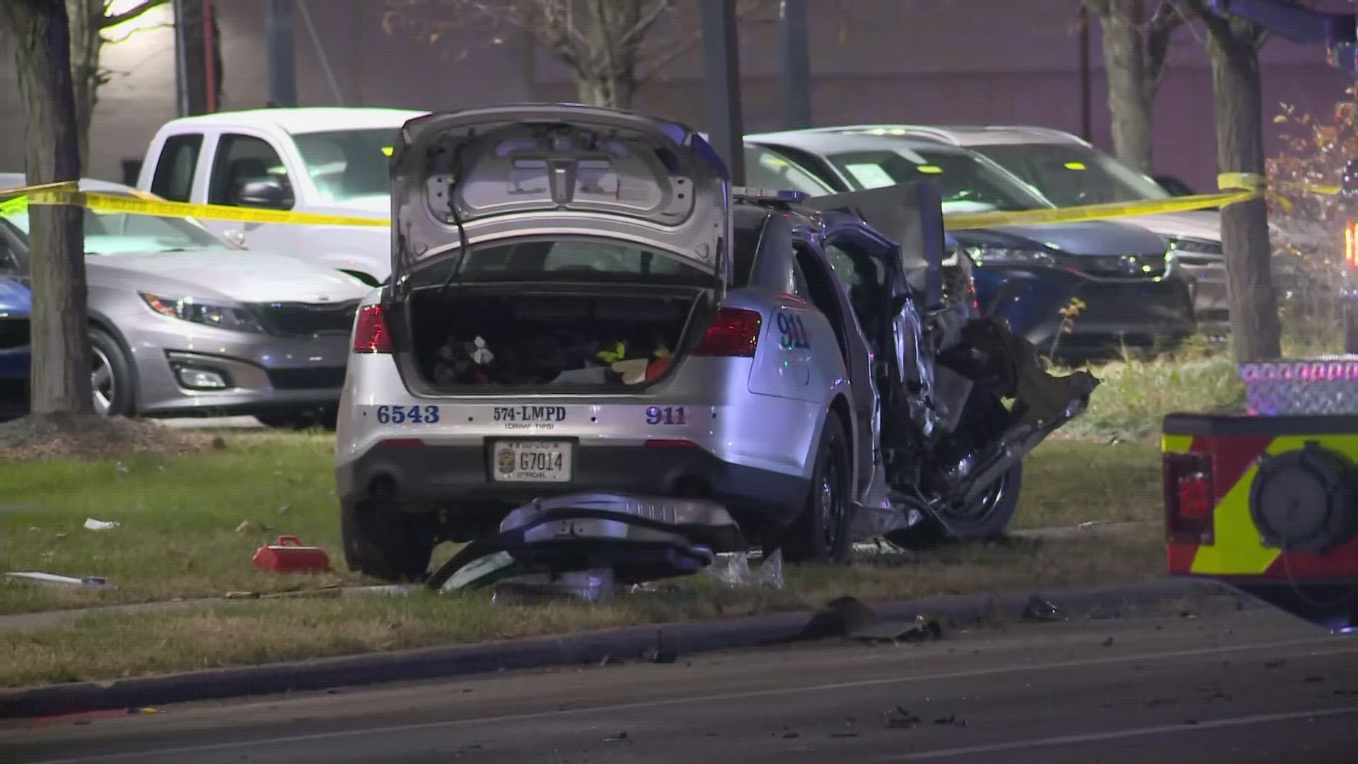 Two officers and one driver were in a crash at Preston Highway and East Indiana Trail on Thursday morning.