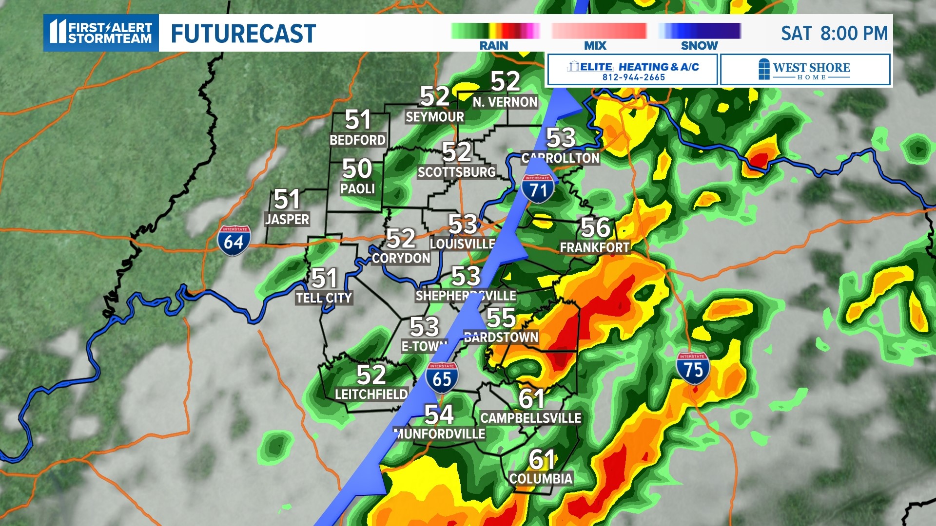 Here's how much rain is expected this weekend in Louisville | whas11.com