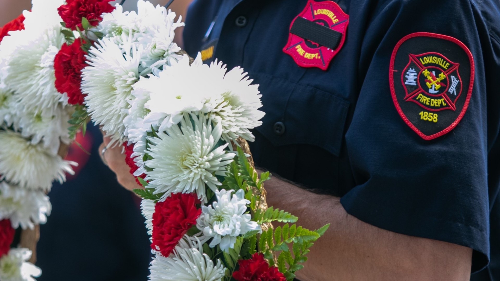 Dozens of firefighters came to pay respect to Sean McAdam - a beloved colleague, friend and father who served the community for more than 20 years.