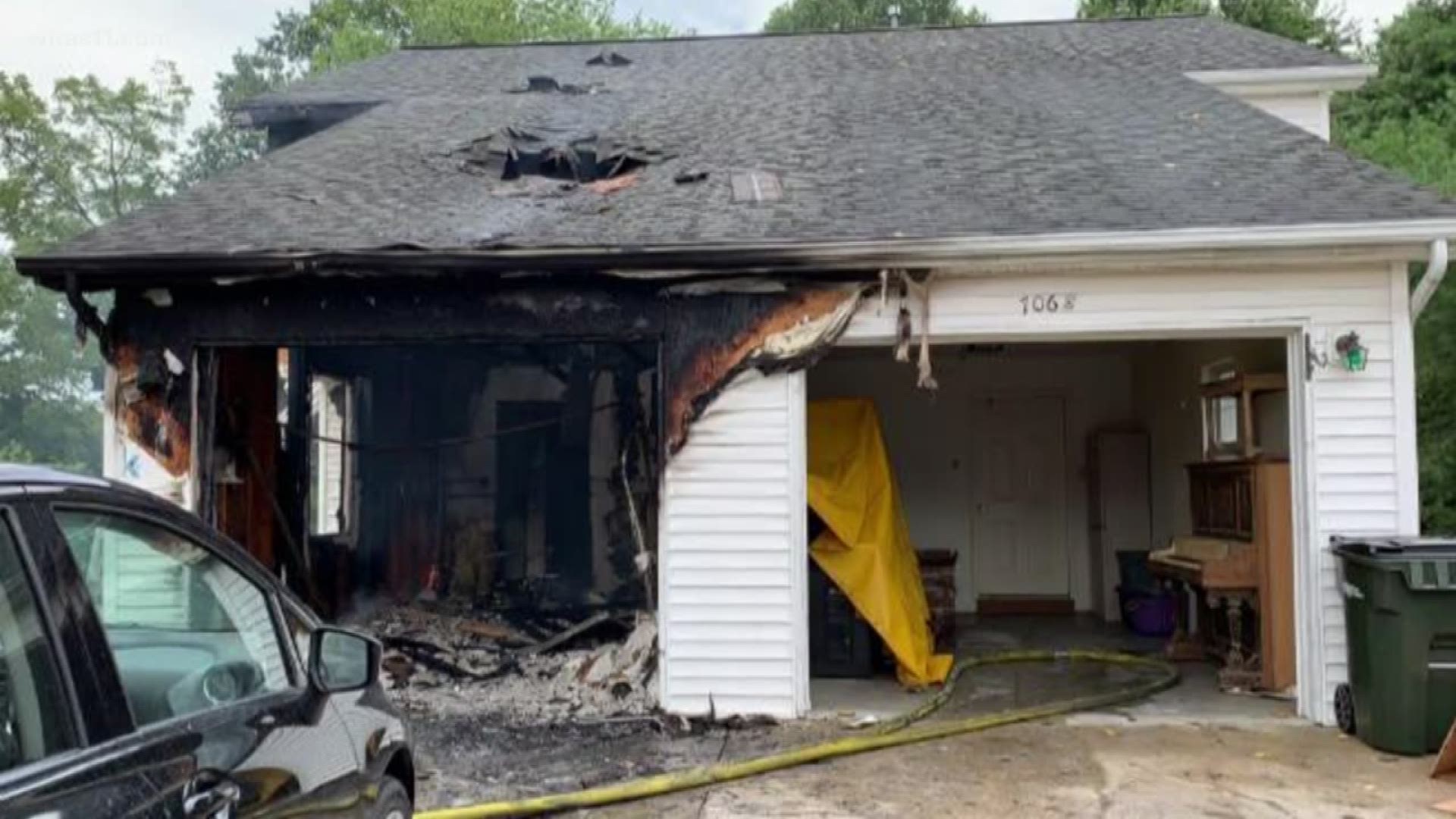 A close call today for a man rescued from his burning home in Elizabethtown.