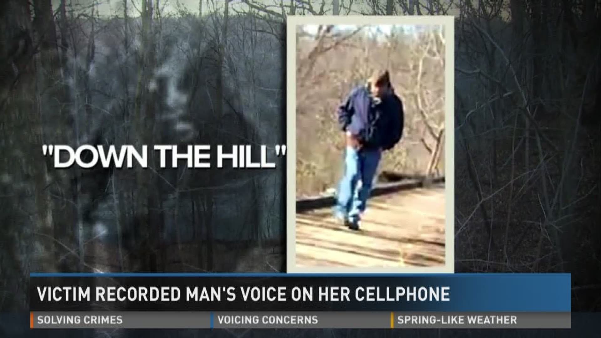 Victim recorded man's voice on her cell phone