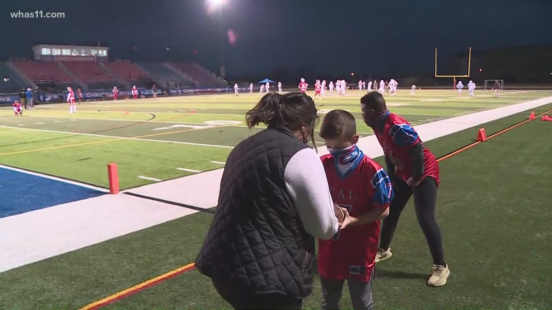 HS GameTime Heather runs drills from CAL youth football, coach interview