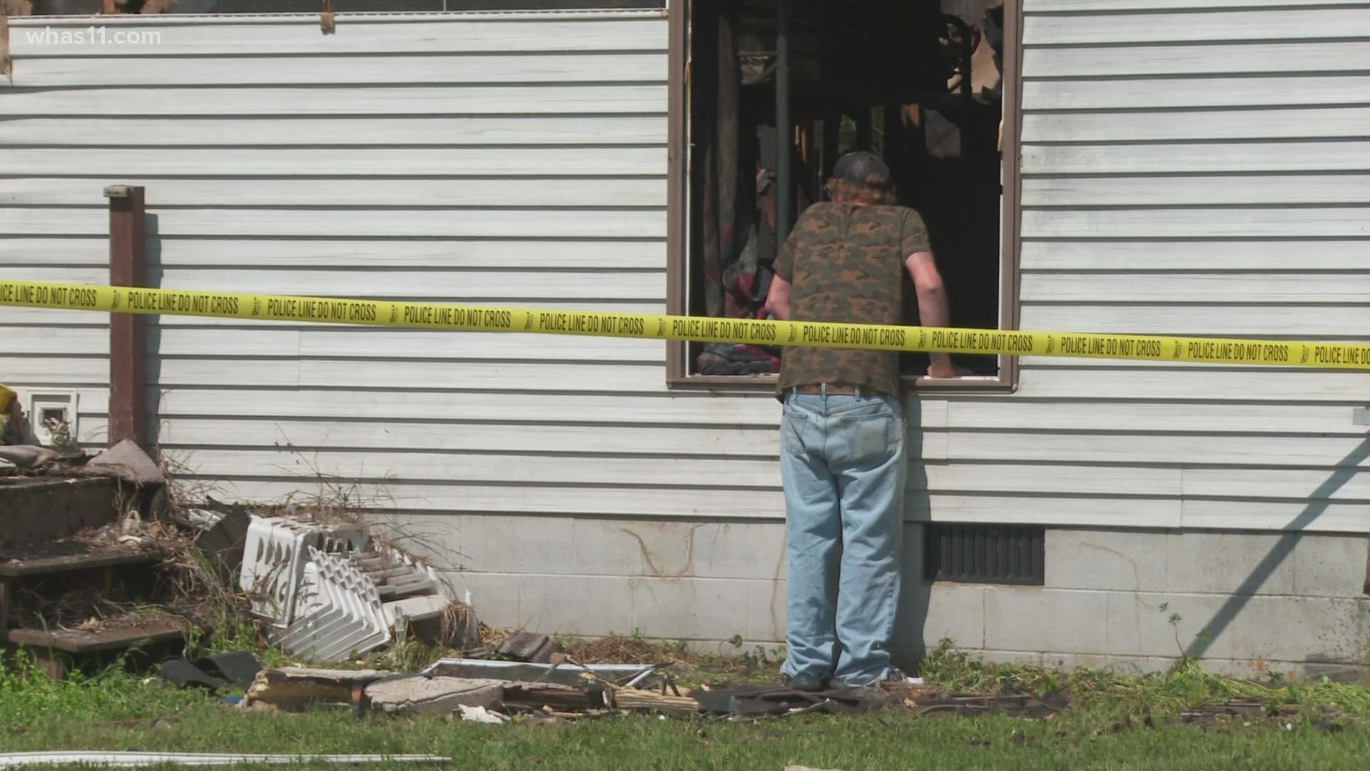 A family is thankful to be alive after a fire destroyed their home in the Oldham County town of Westport.