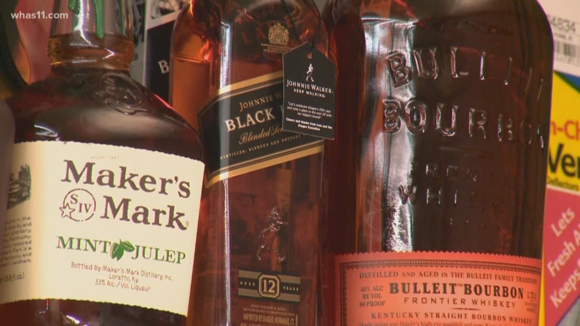 Donna McGraw collects bourbon bottles to help Families for Effective Autism Treatment raise money for programs for children with autism and their entire family.