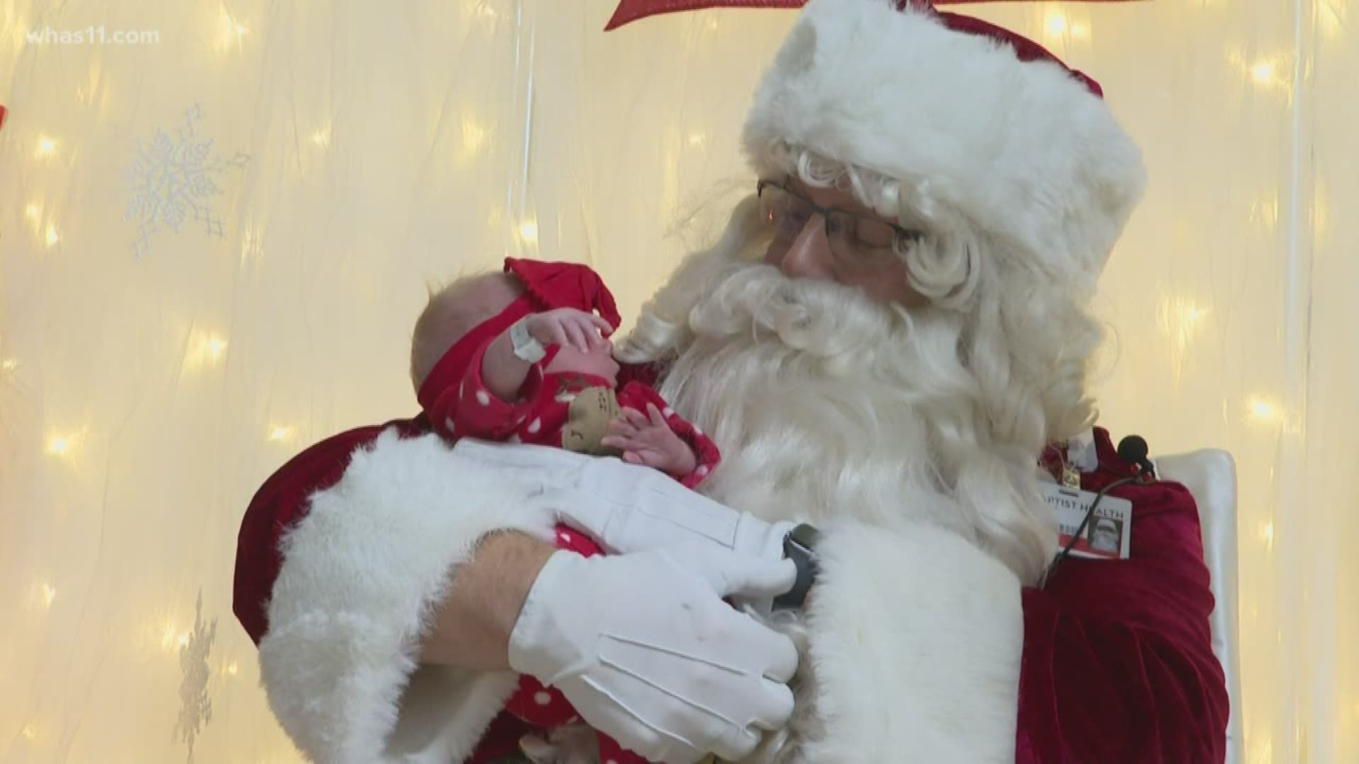 Santa visits babies at Baptist Health NICU