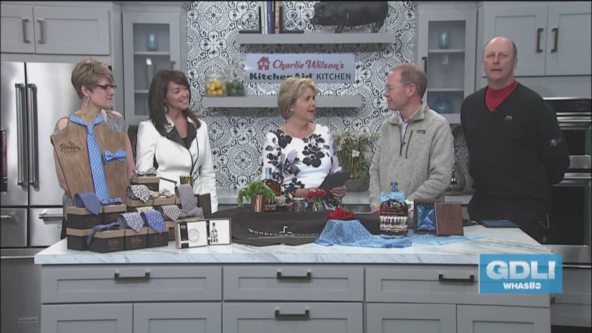 Master Distiller Chris Morris demonstrates the high-end mint julep recipe, while Bourbon Cousins' Pam Houston and Claudia Sandman show off their Woodford-inspired Derby bowties, pocket squares and more. 