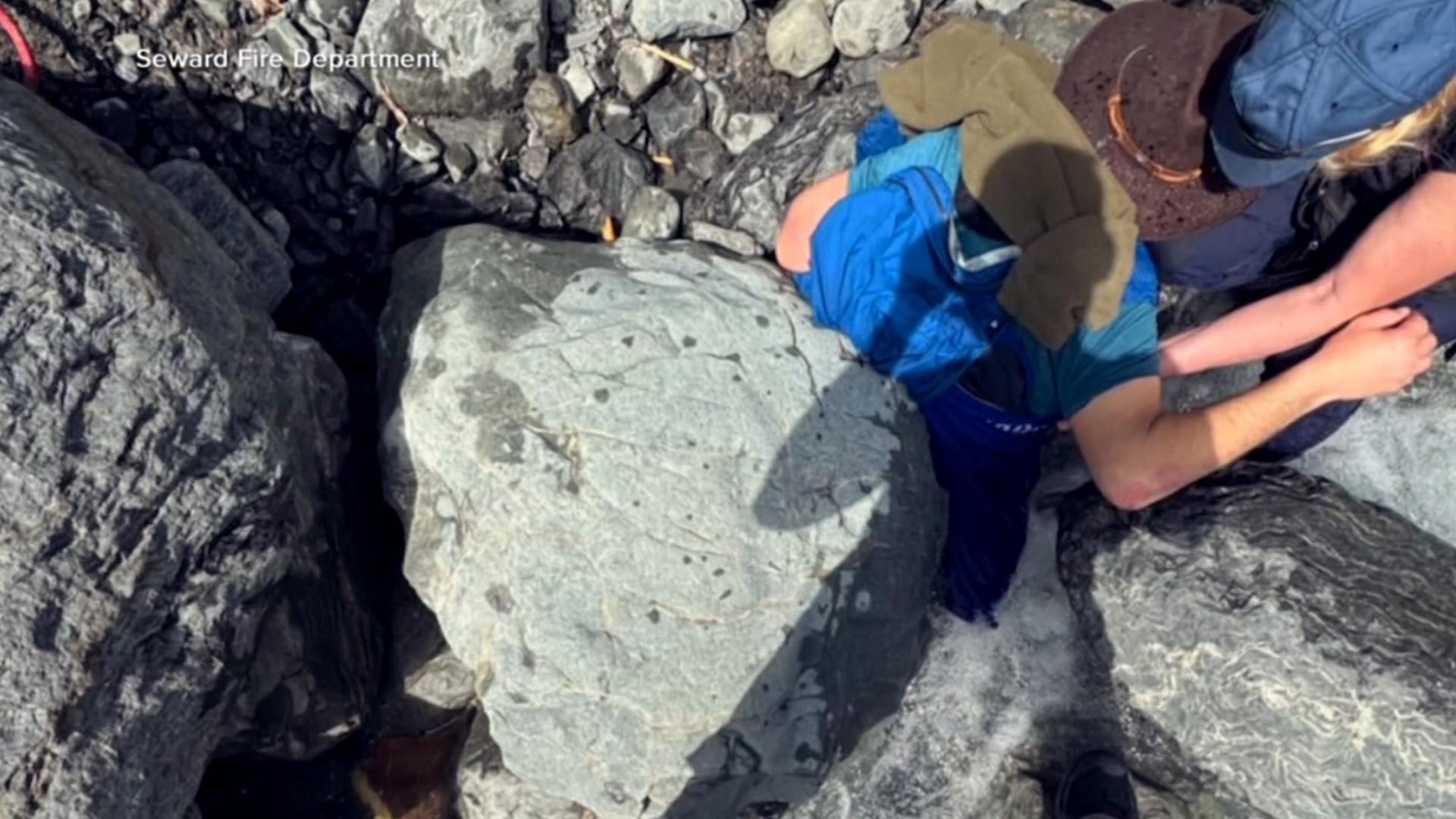 Kell Morris is sharing his story after hiking Memorial Day weekend when the terrain slid from under, causing him to be pinned between a 700-pound boulder and water.