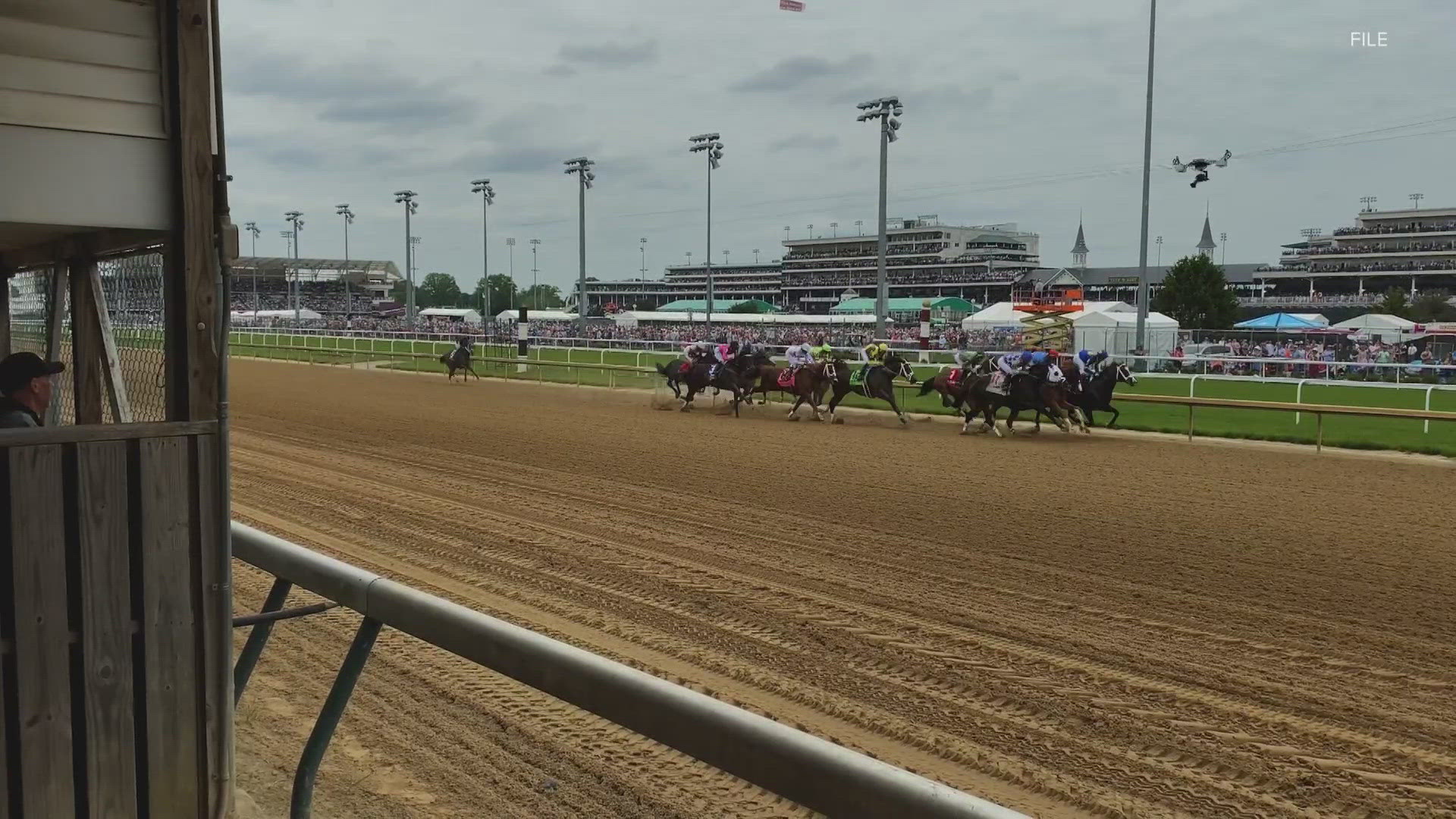 Territoriality clipped an outside horse's hind heels and fell, throwing jockey Irving Moncada. Vostra struck another horse and lost jockey Emmanuel Giles.