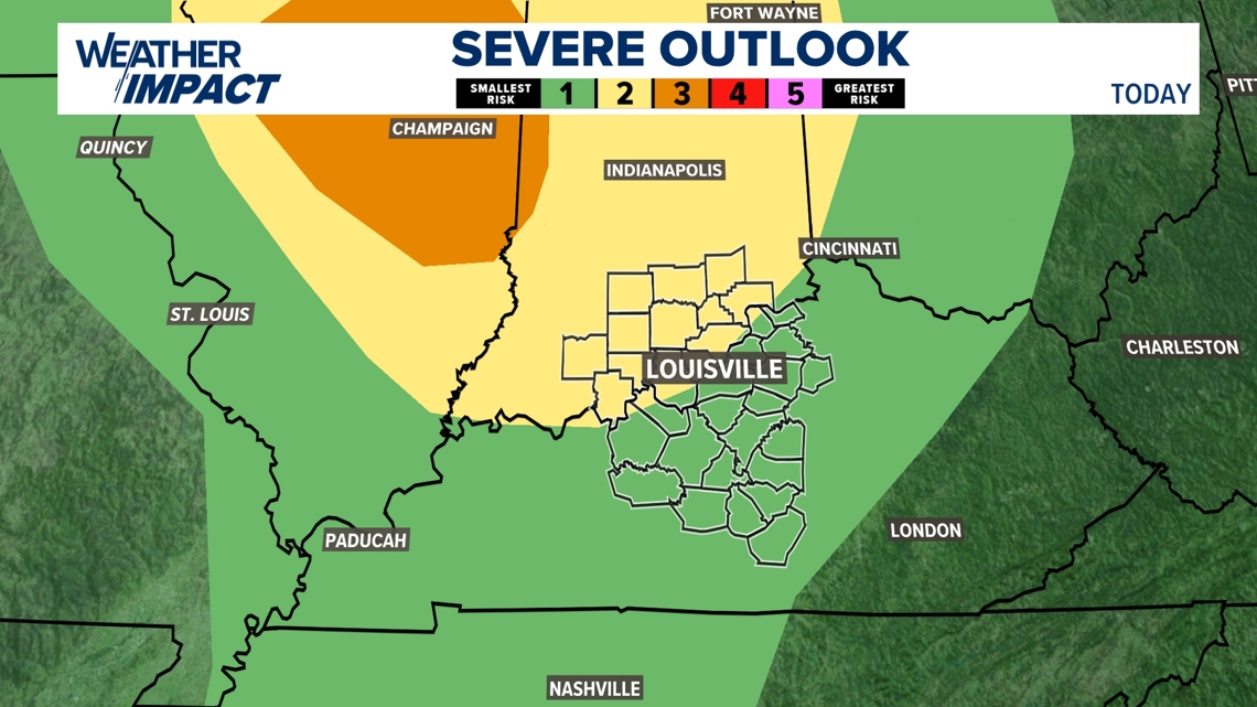 Storm system bringing strong winds to Louisville and southern Indiana ...