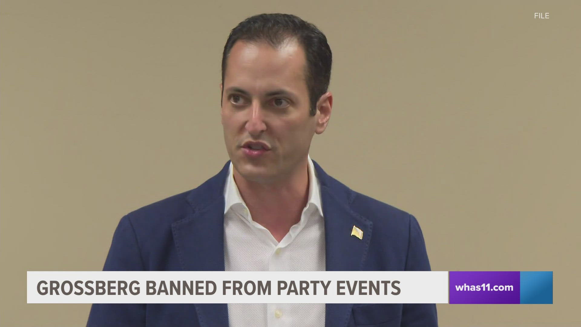 Rep. Daniel Grossberg has been prohibited from attending party events after a Democratic committee passed a resolution amid sexual harassment allegations.