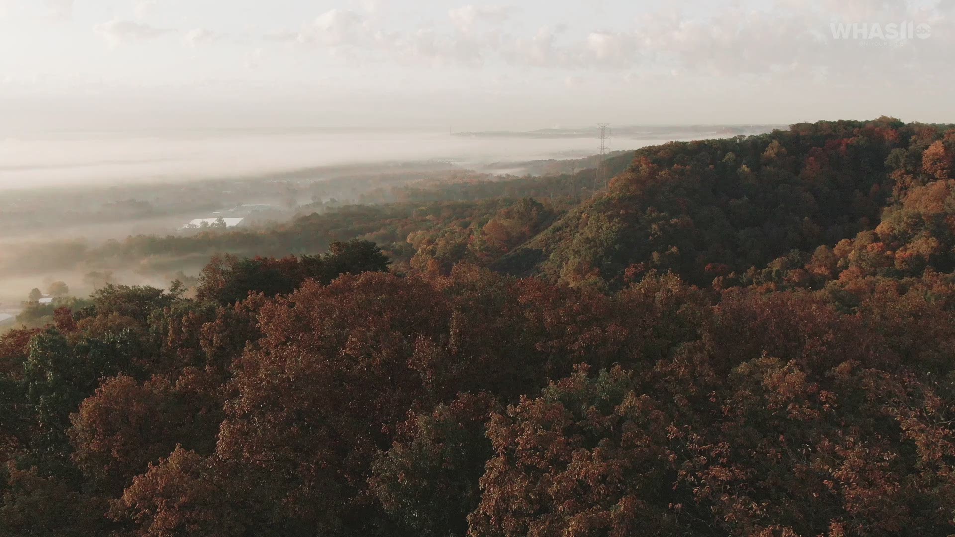 Enjoy the view! Drone leaf peeping in Floyds Knobs, Indiana.