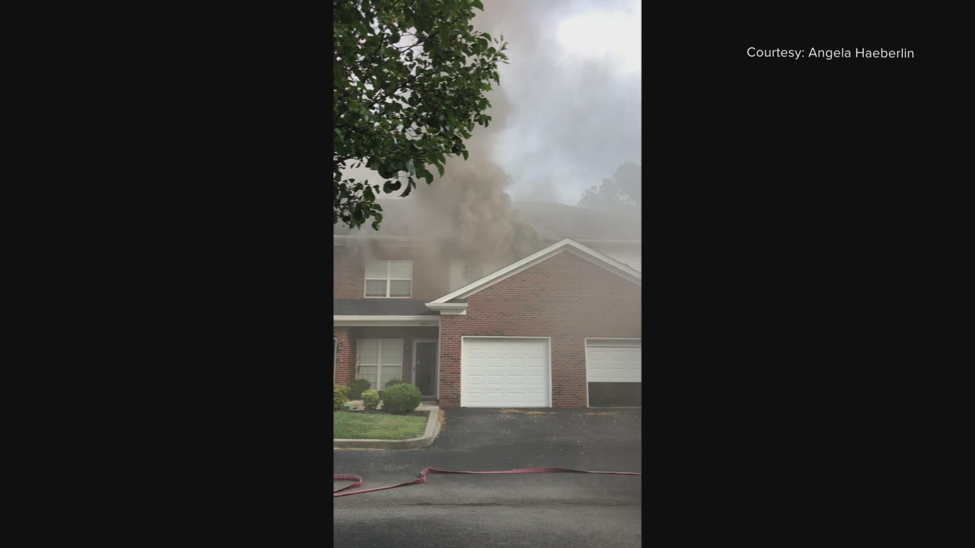 Lyft driver Angela Haeberlin alerted apartment residents of a fire at the complex in Dorsey Village. She took this video of the smoke coming from the building.