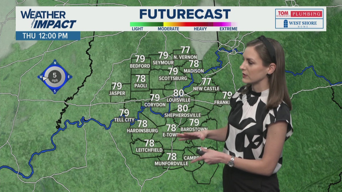 Another clear and cool night for Kentucky, southern Indiana