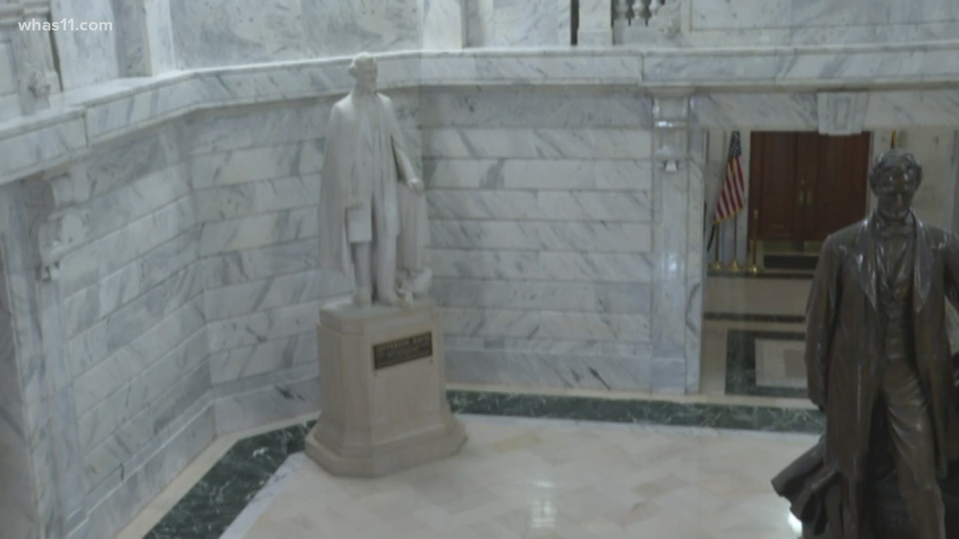 There's a new push to remove that statue of Confederate President Jefferson Davis from the Kentucky Capitol Rotunda and honor a trailblazing Kentucky African America