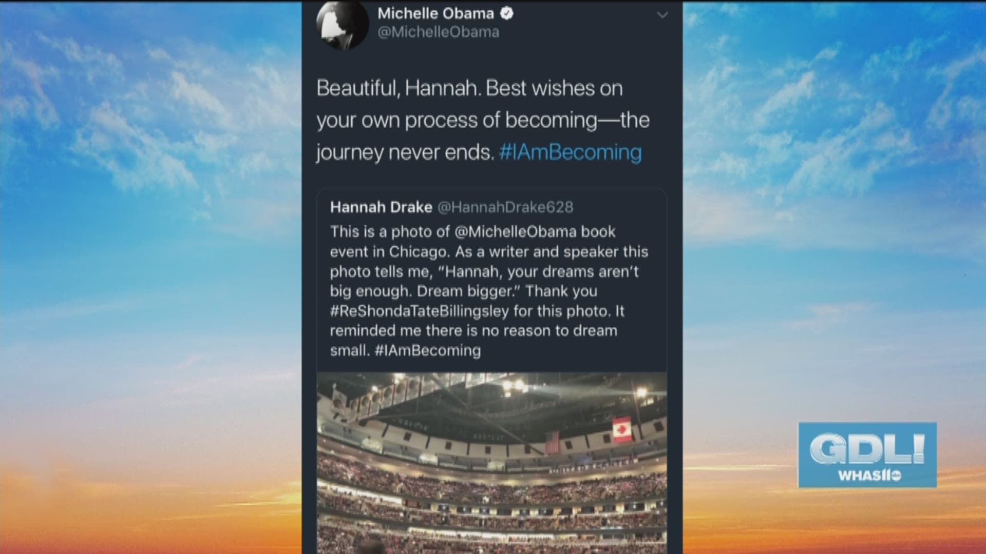 Hannah Drake is an author, spoken word artist and she was recently retweeted by former first lady Michelle Obama. For more on Hannah Drake, you can check her out online at HannahLDrake.com or follow her on Twitter @HannahDrake628.