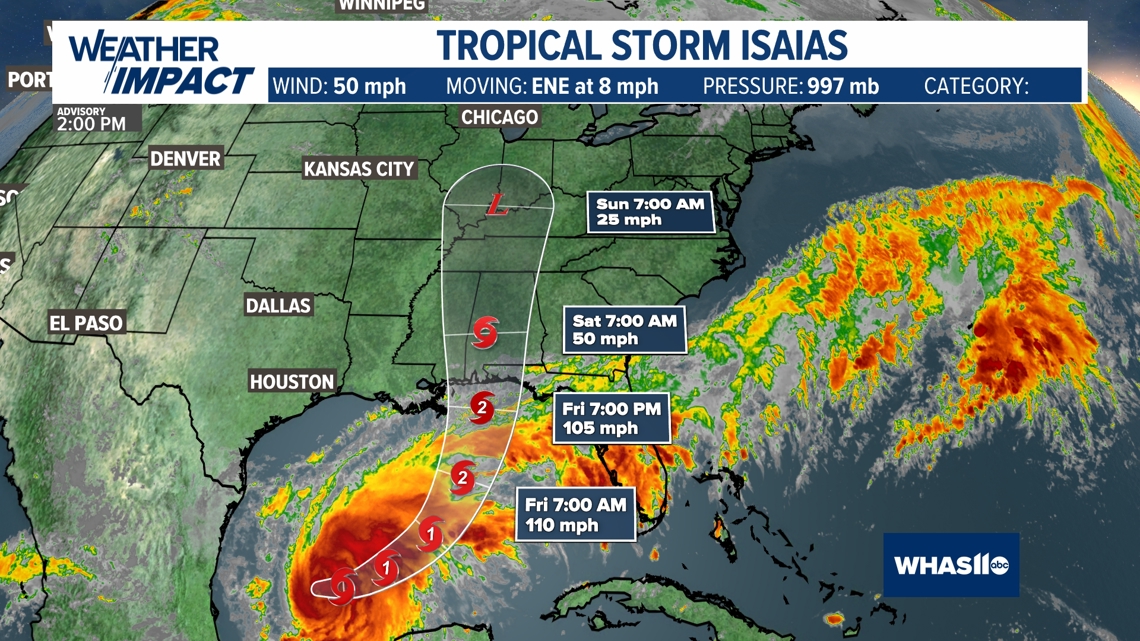 Whas11 Weather Isaias tracker | Latest path, spaghetti models, live radar | whas11.com