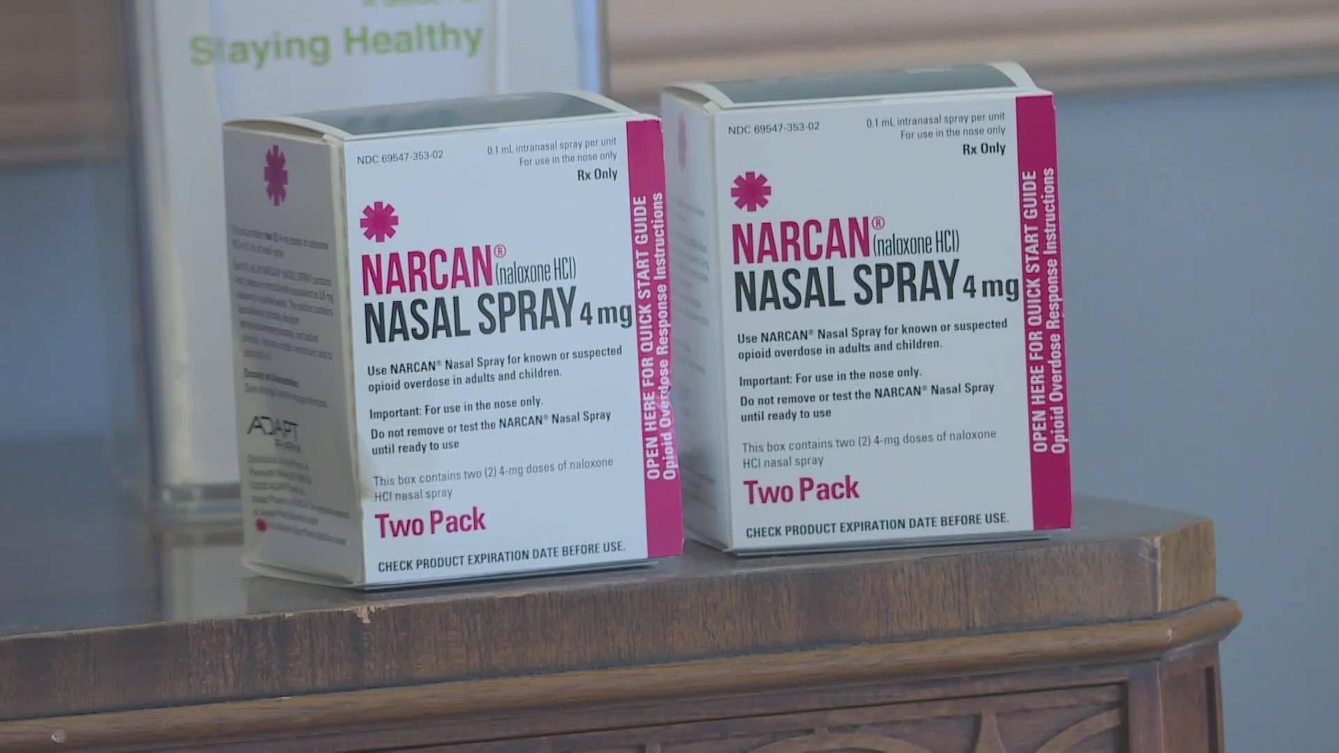 The announcement comes months after the nasal spray was approved for over-the-counter use by the U.S. Food and Drug Administration.