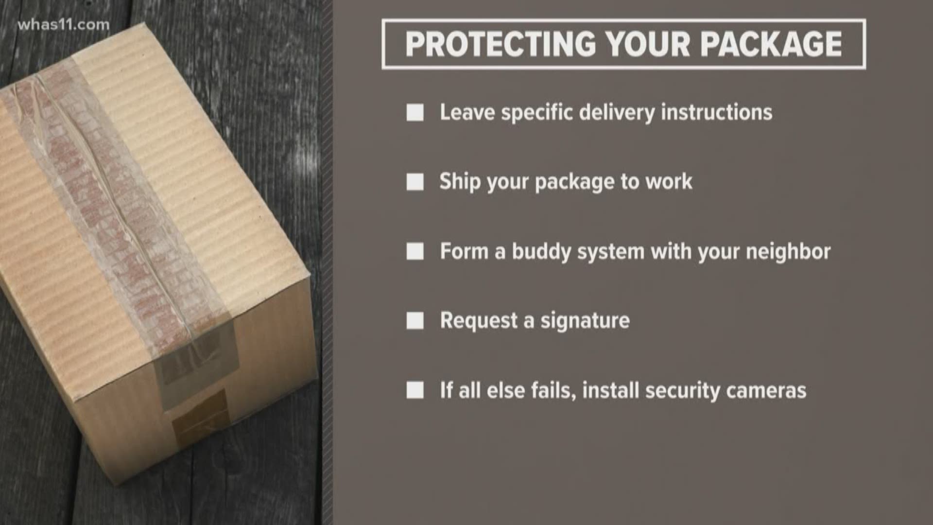 When those packages end up on your doorstep, are you making sure that they don't get stolen?