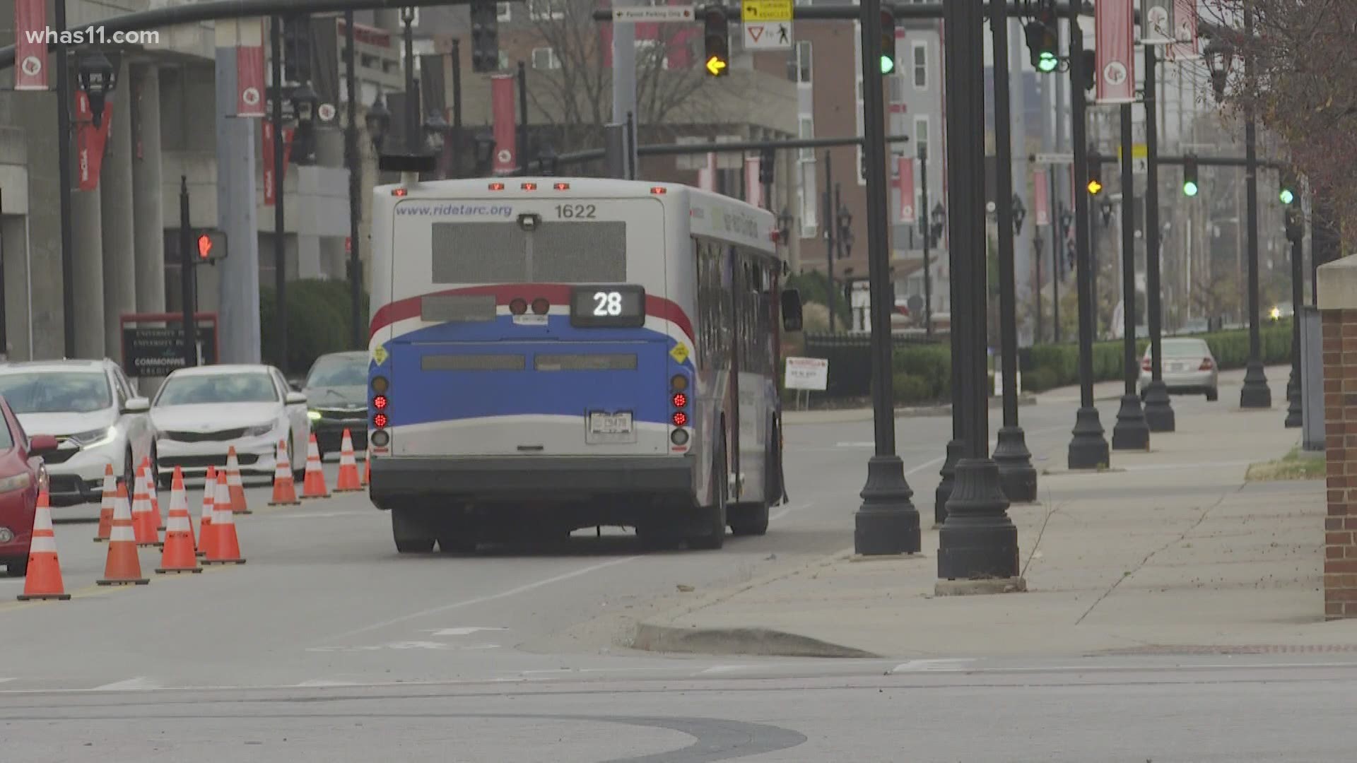 LMPD tells us a female passenger got on the bus at the campus station...that lies at the corner of Floyd and University.