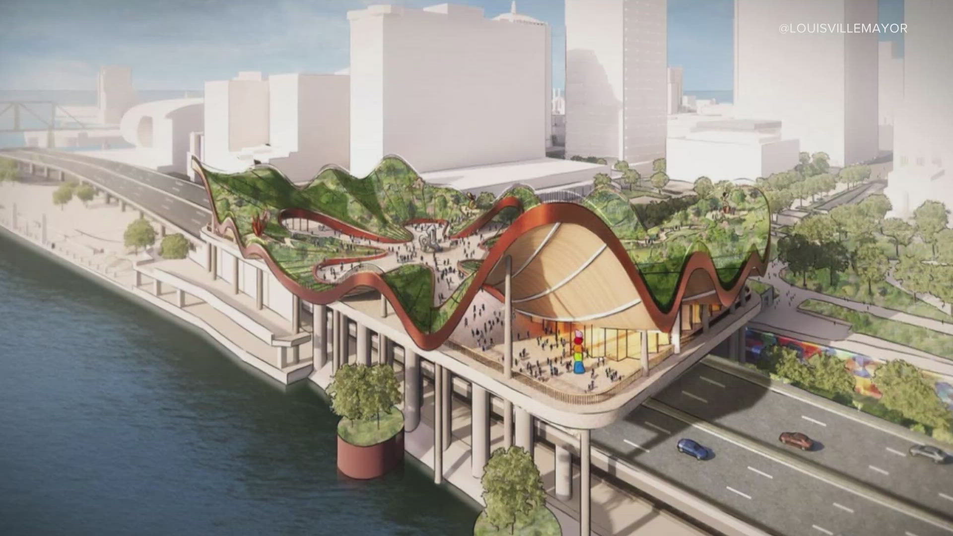 The Mayor released the official renderings for the re-imagined Belvedere in downtown Louisville.