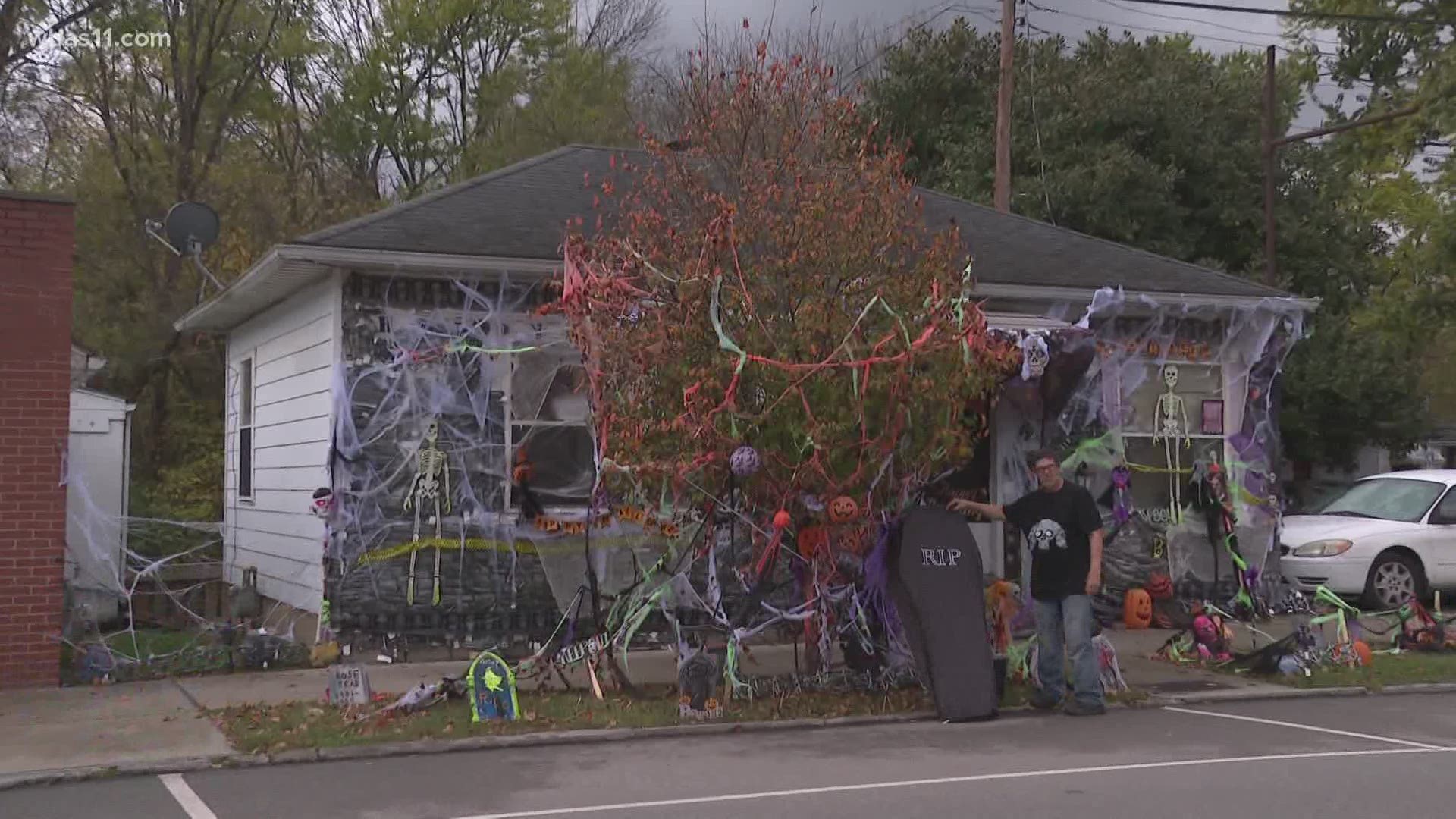 John Fogel has been decorating his house for about 15 years, every Halloween.