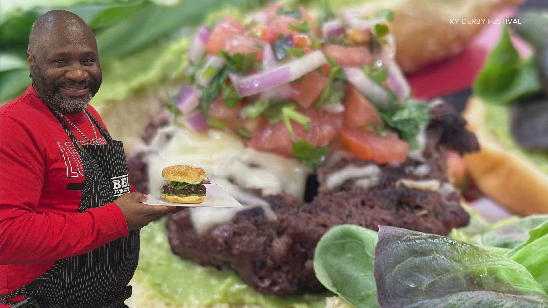 Ira Mowman took home top honors with his Kentucky Fiesta Cheese Burger following a cookoff at Kroger Middletown on Monday.