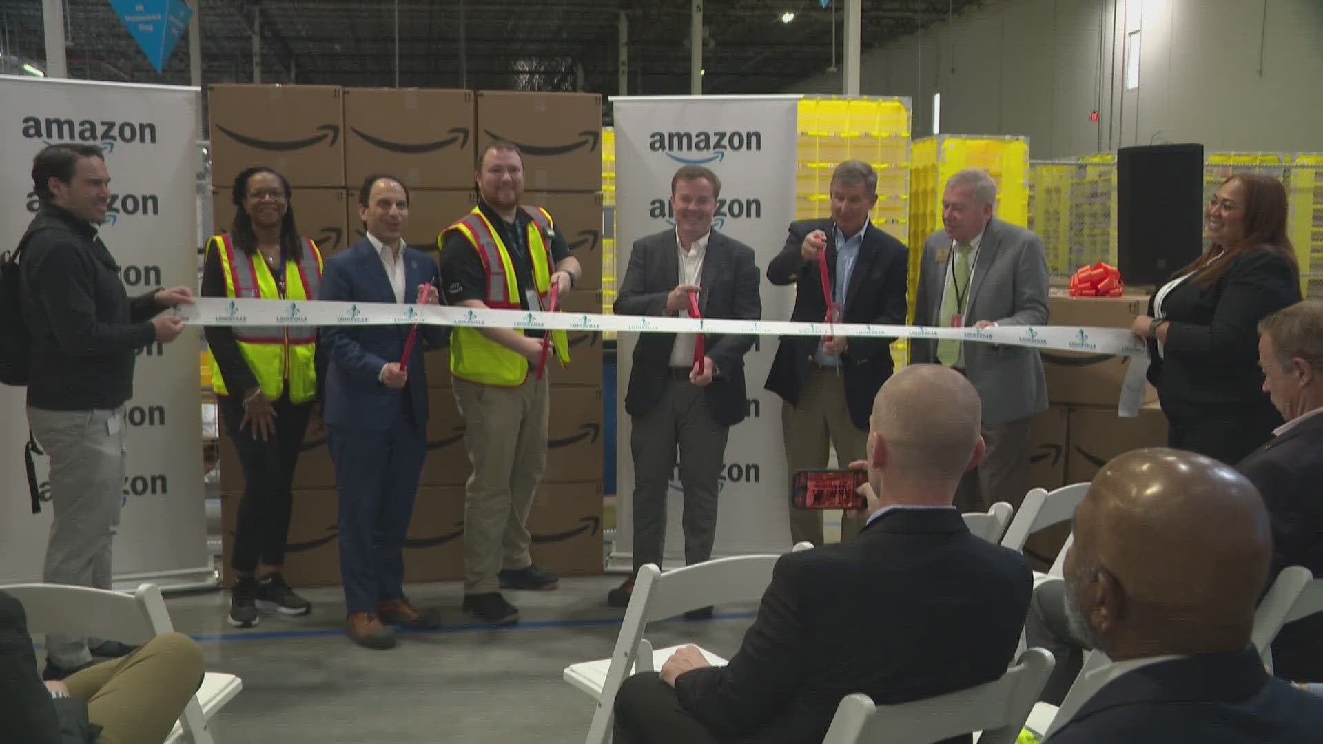 Amazon showed off some of their new technology to get packages to their destinations.