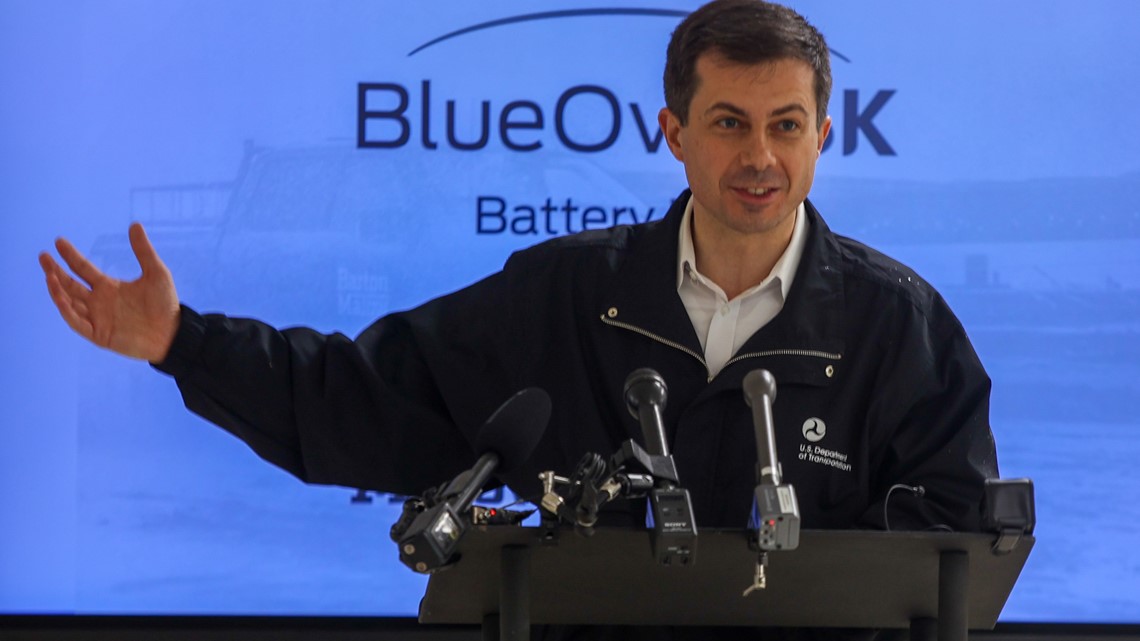 Buttigieg visits Kentucky electric vehicle battery plant
