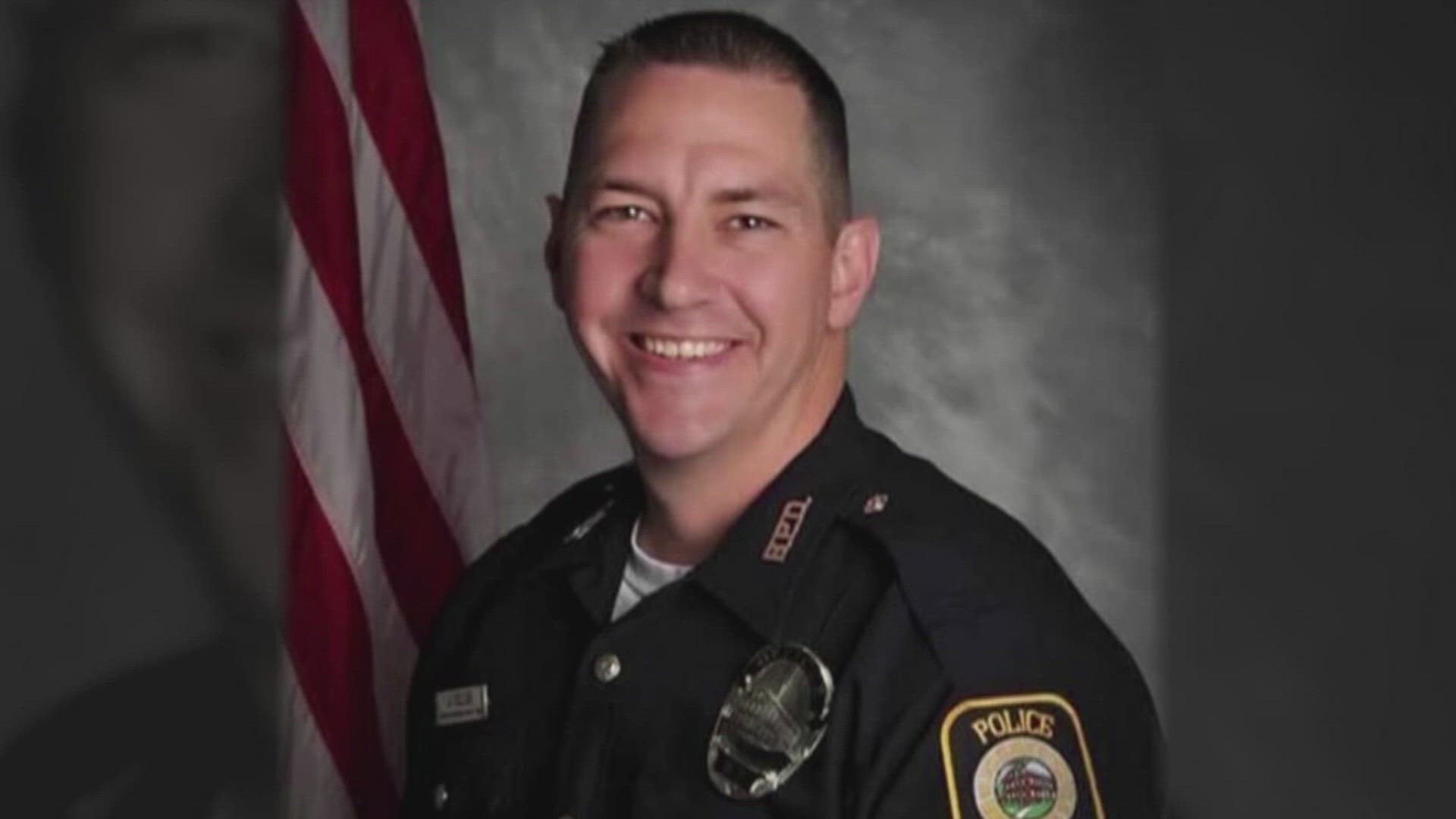 Bardstown Police Officer Jason Ellis was shot and killed in an ambush while clearing debris blocking an exit ramp off the Bluegrass Parkway.