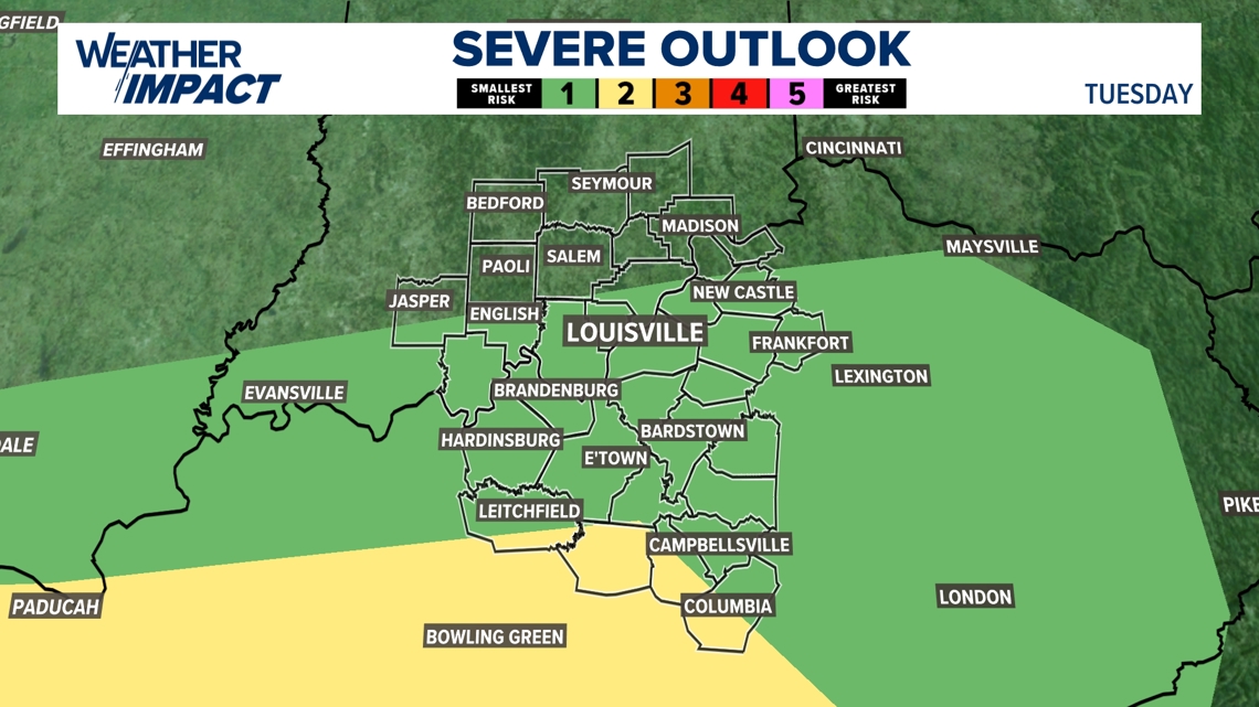 Strong winds, heavy rain and tornadoes possible in Kentucky and Indiana ...
