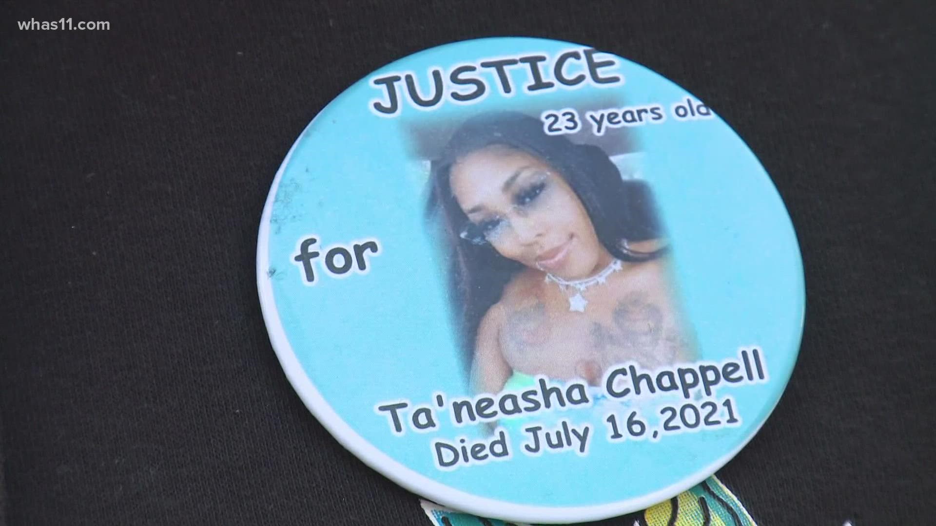 Family and supporters gathered at the Jackson County Courthouse demanding answers in the July death of  23-year-old Ta'Neasha Chappell.