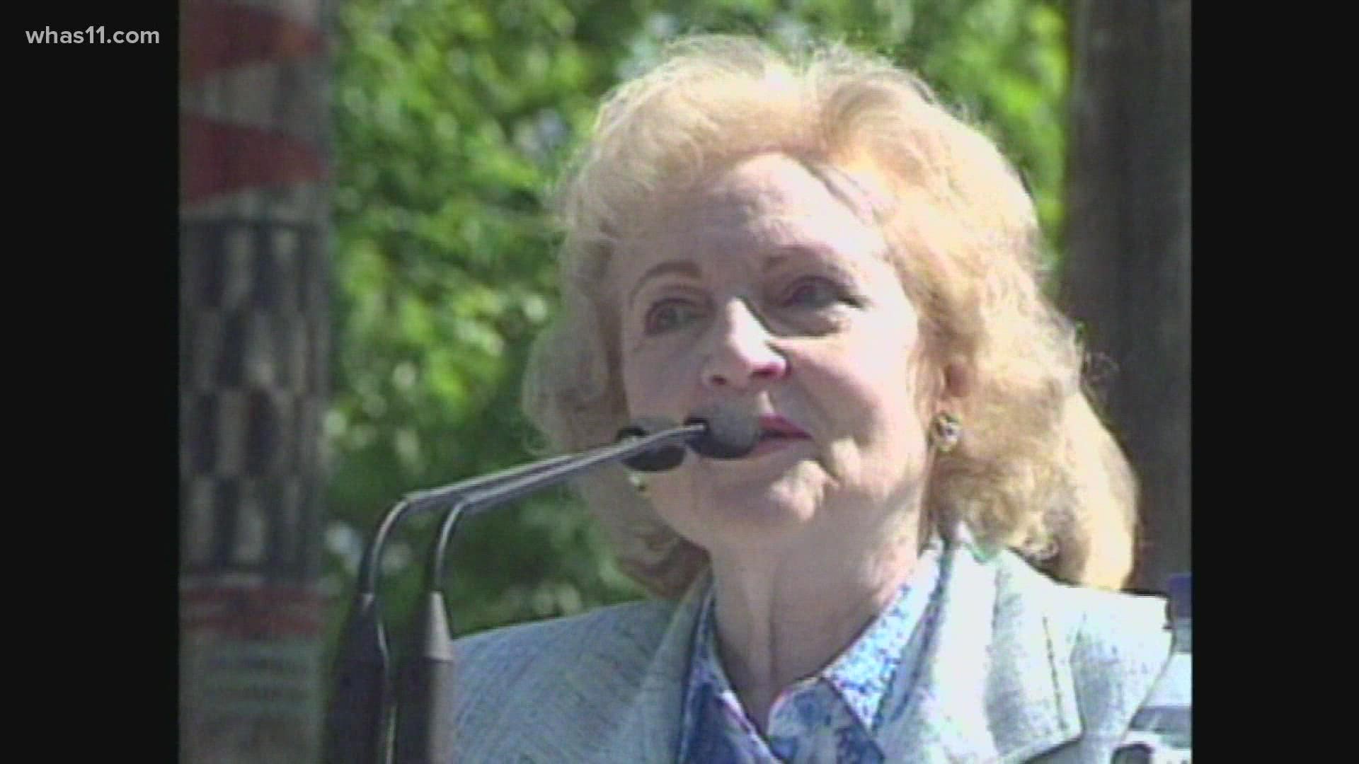TV's "Golden Girl" visited Louisville twice, taking part of the grand openings of exhibits at the Zoo. Betty White passed away, 18 days before her 100 birthday.