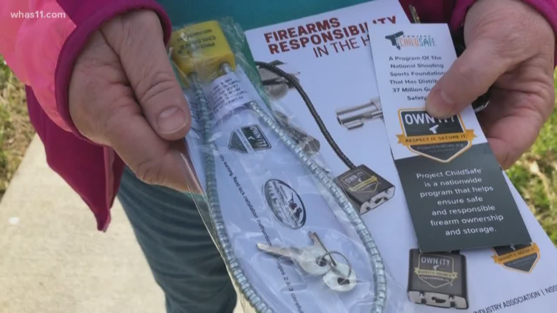 Louisville Metro Police are being proactive in giving free gun locks as part of a national initiative.