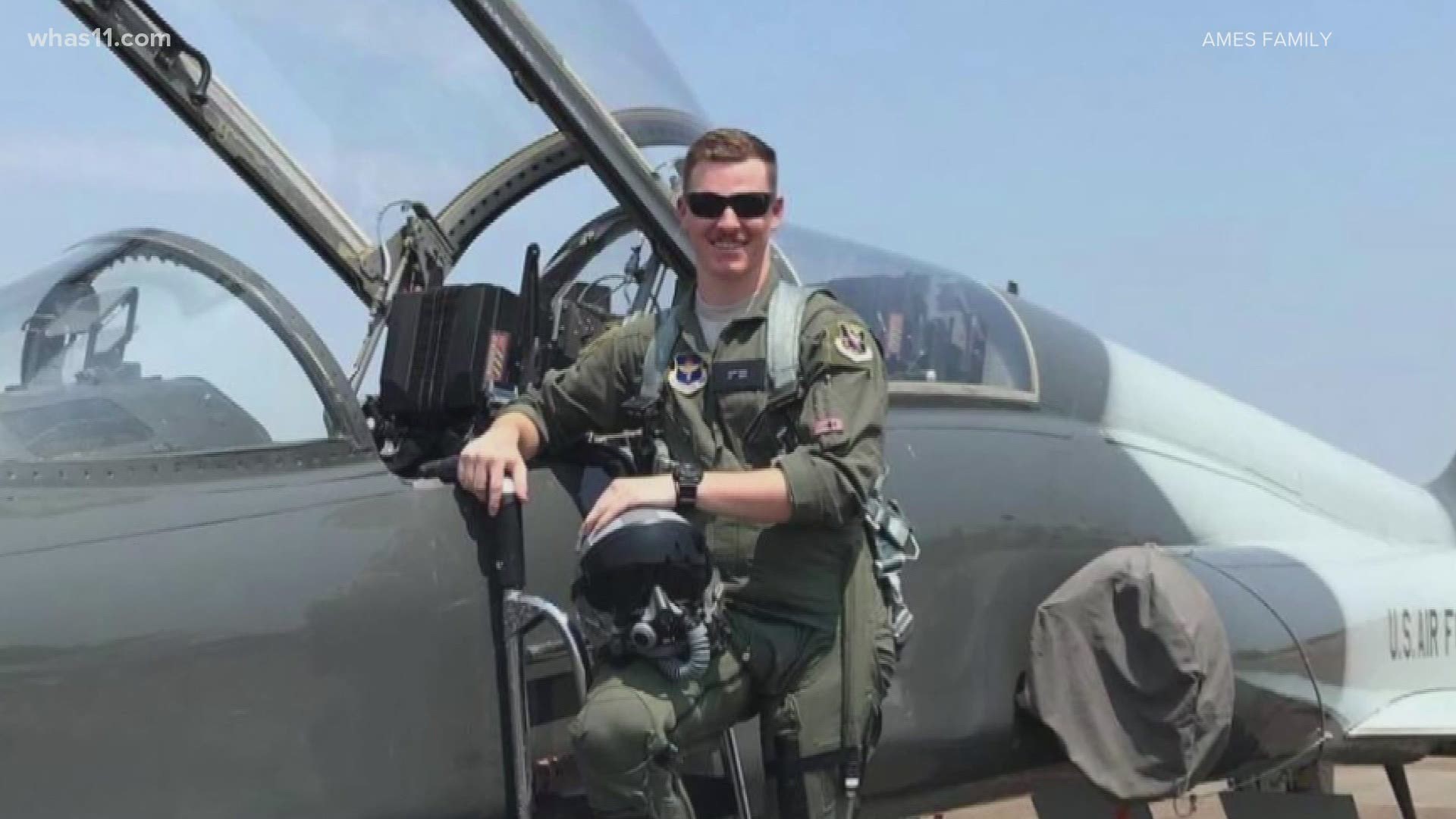 The Air Force says 24-year-old Scot Ames Jr. of Pekin died when the T-38C Talon trainer aircraft crashed Friday near Montgomery, Alabama.