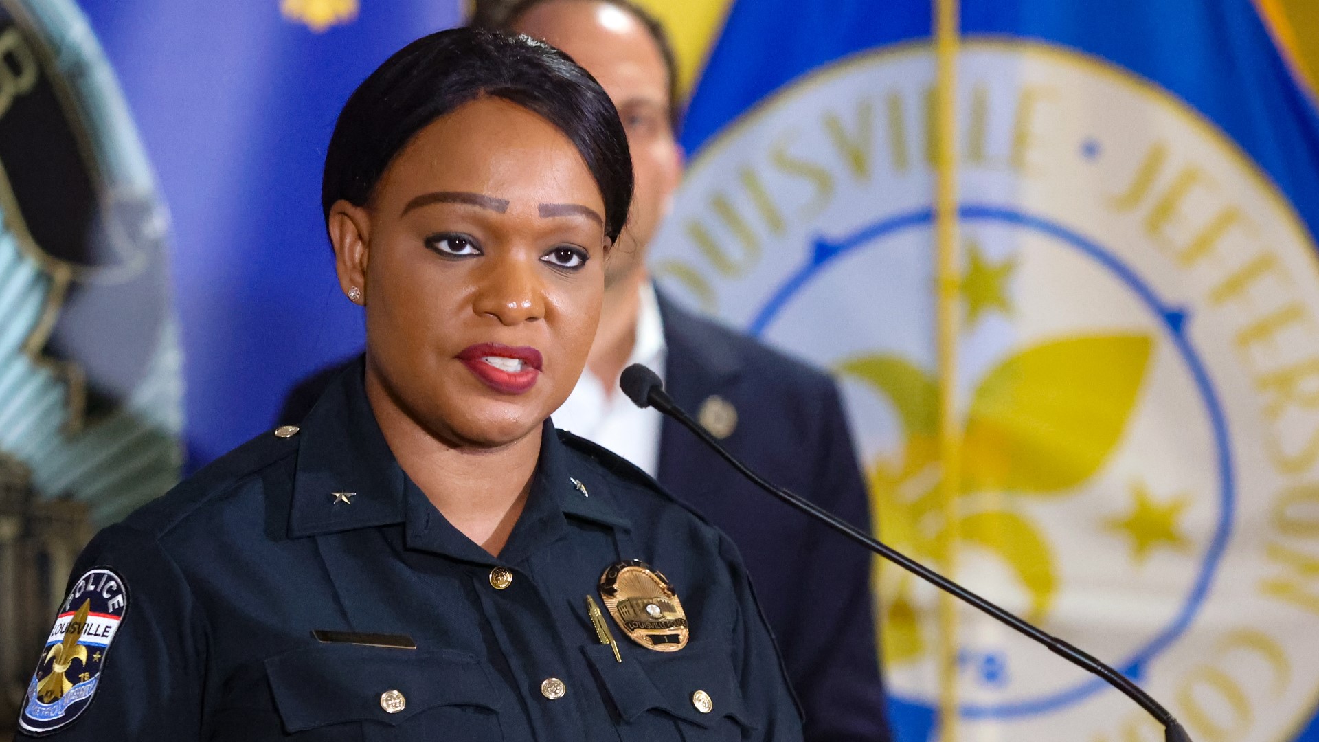 Alongside Mayor Craig Greenberg, Chief Jackie Gwinn-Villaroel didn't mince words at the Louisville Forum, saying LMPD is going after gang members every day.