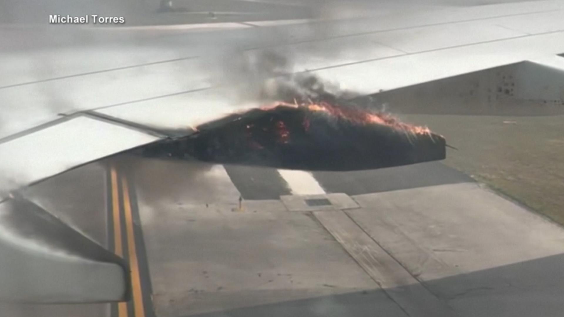 The NTSB is investigating after a Delta plane's jet engine caught fire as it was about to take off from the Orlando airport.