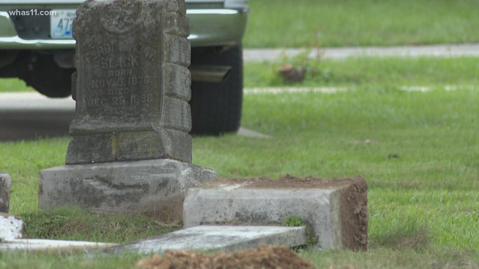 It sits on Greenwood Road near Terry lane.. but graves of at least two generations of Louisville families are being relocated to a graveyard just down Dixie Highway.