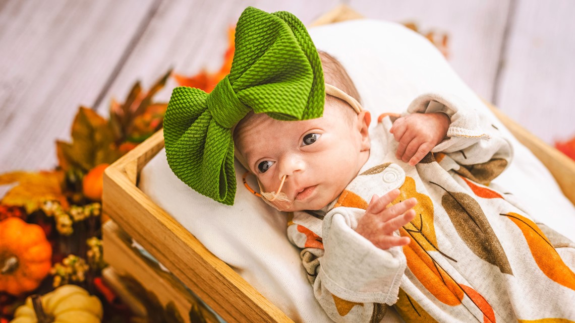 UofL Hospital NICU Babies Pose In Their Holiday Best, Louisville KY