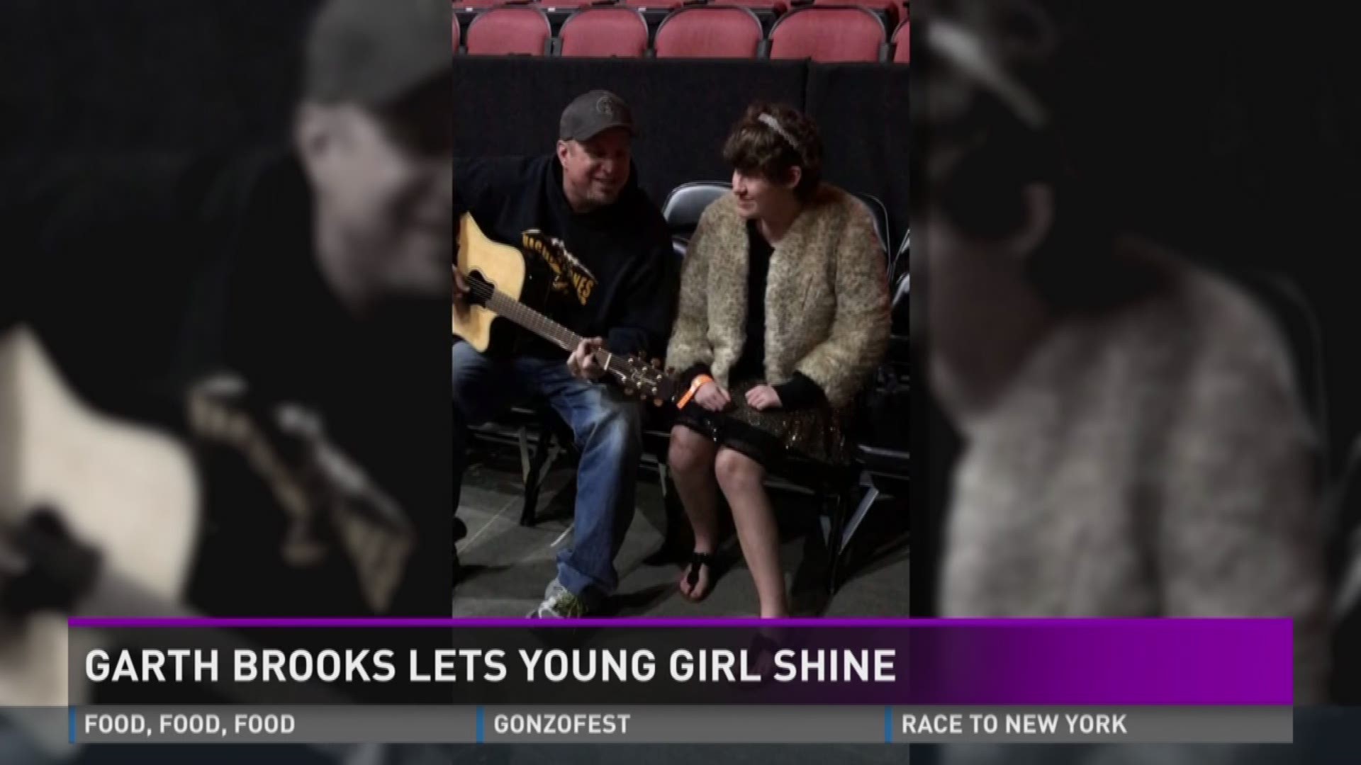 Garth Brooks lets young Indiana girl shine