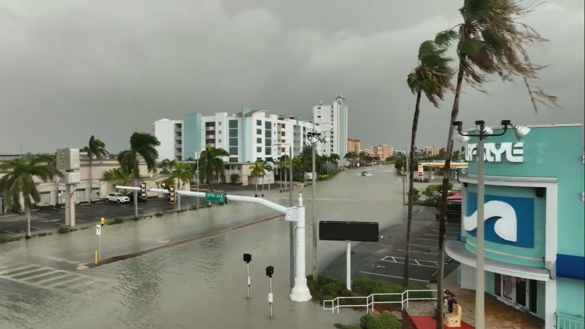 DRONE | Hurricane Idalia floods parts of Treasure Island, Florida ...