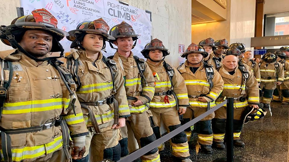 Firefighters complete vertical mile during 'Fight for Air' climb