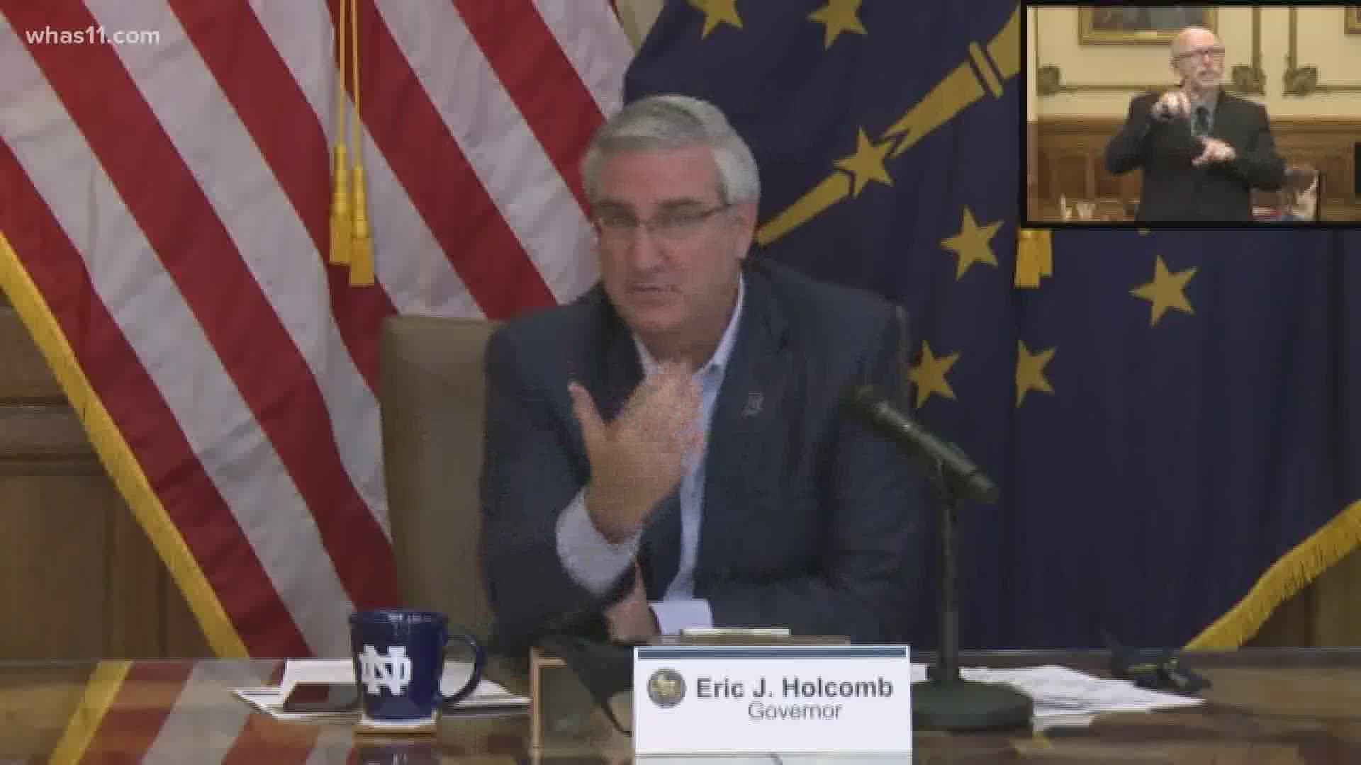 While Indiana was set to enter Stage 5 of its reopening plan Friday, Gov. Eric Holcomb announced a temporary pause on some changes as the state sees more cases.