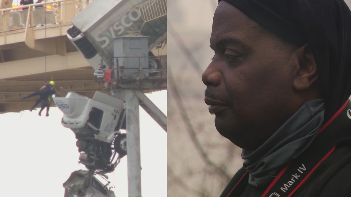 Former truck driver reacts to Clark Memorial Bridge semi crash