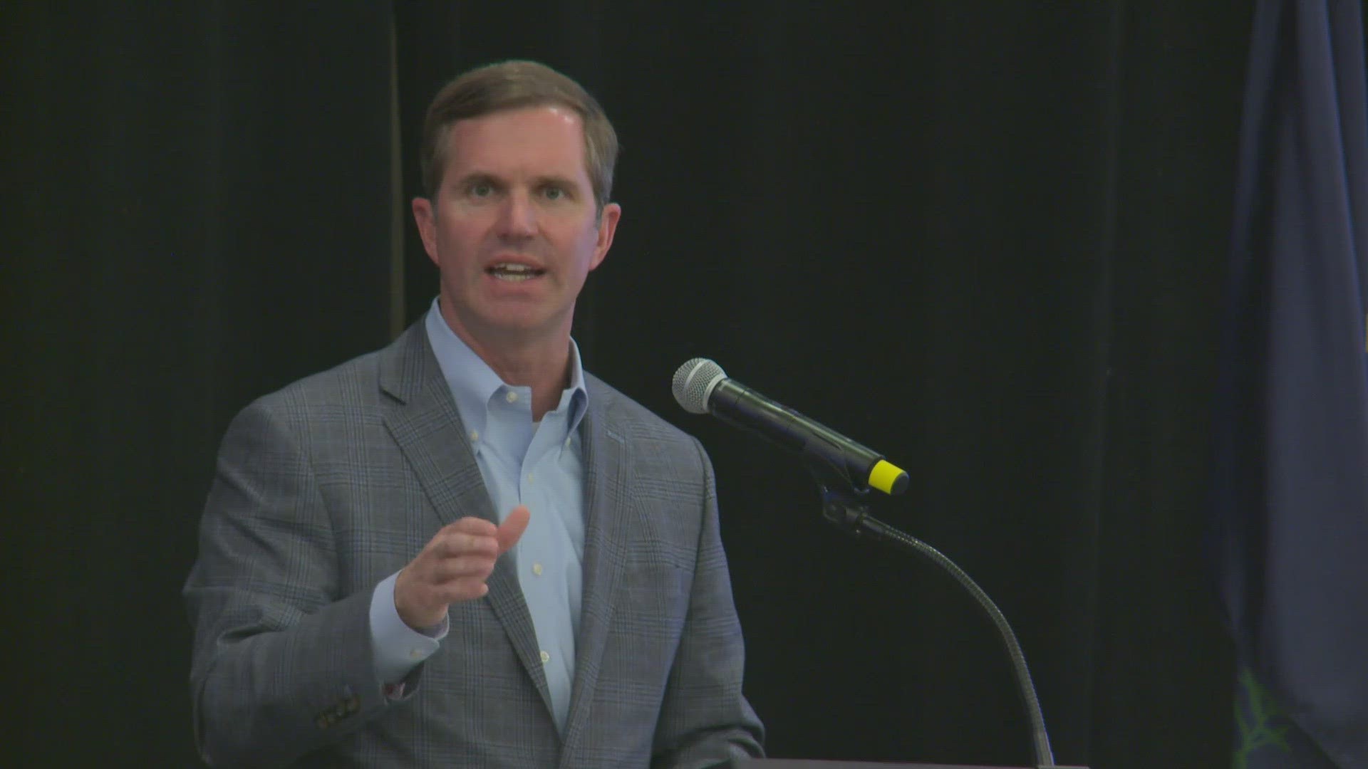 Governor Andy Beshear was in Louisville shared his top priorities for his second term at Greater Louisville Inc.'s Capitol Connection event.