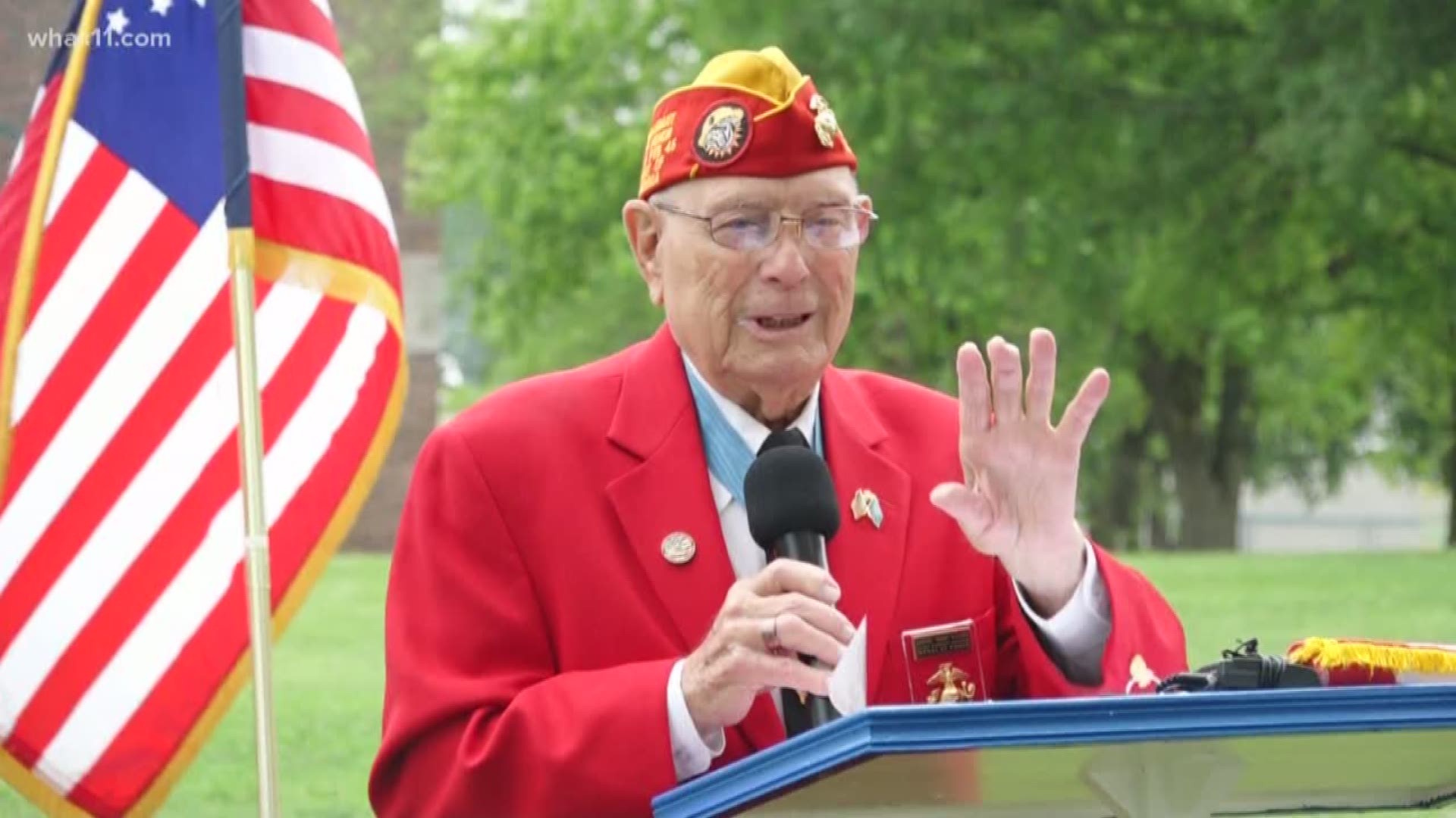 Marine Corporal Woody Williams was the guest of honor.
