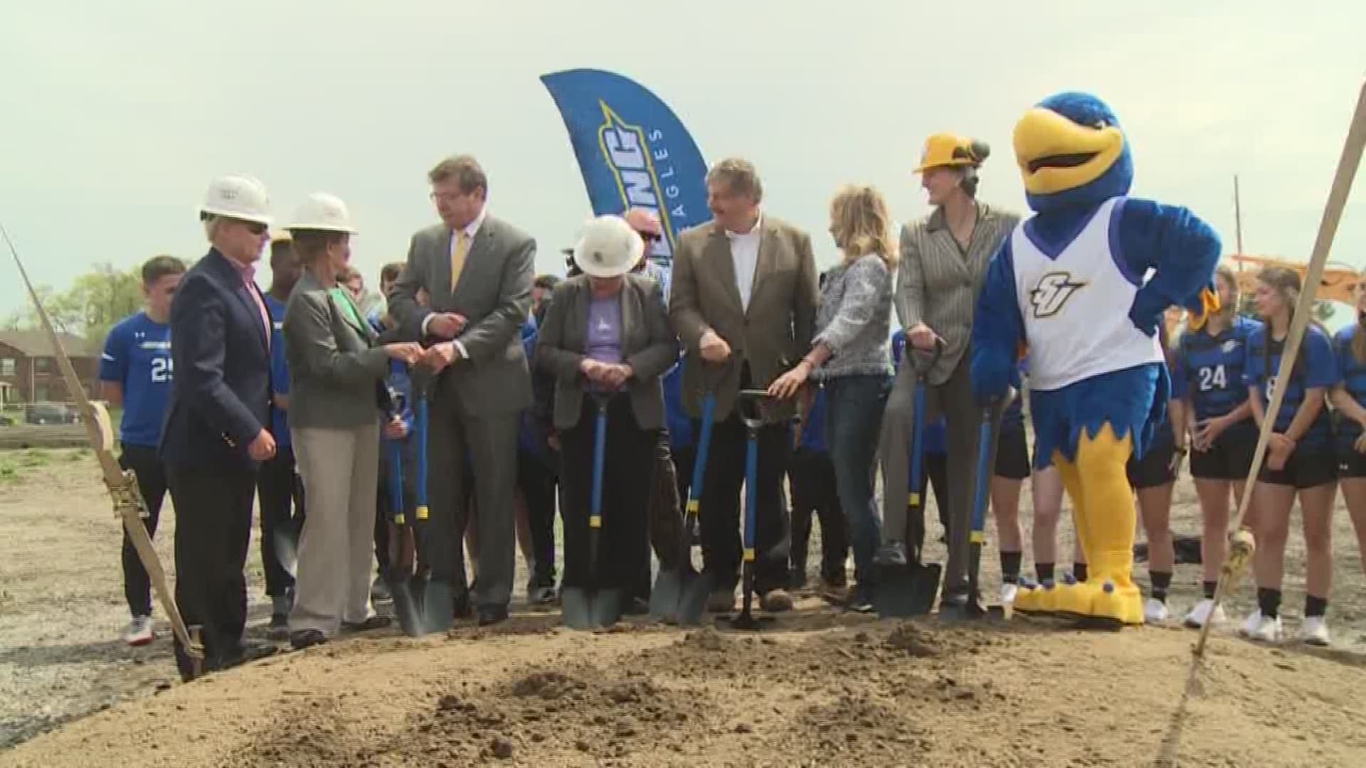 After years of planning, Spalding University broke ground on a new complex consisting of a turf softball field and two turf soccer fields.